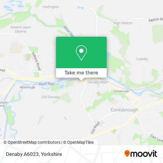 Denaby A6023 map