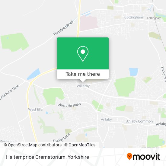 Haltemprice Crematorium map