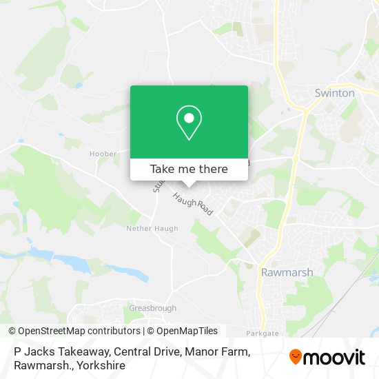 P Jacks Takeaway, Central Drive, Manor Farm, Rawmarsh. map