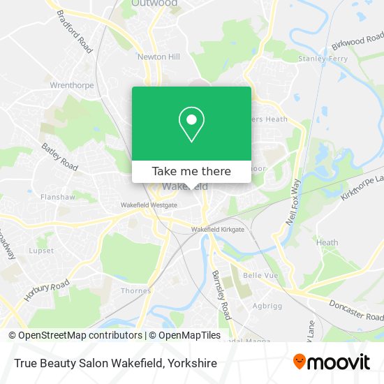 True Beauty Salon Wakefield map