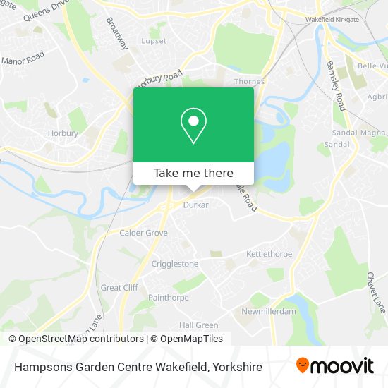 Hampsons Garden Centre Wakefield map