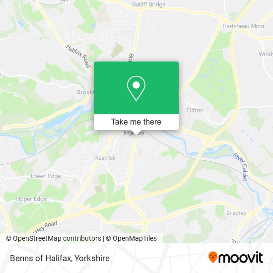 Benns of Halifax map