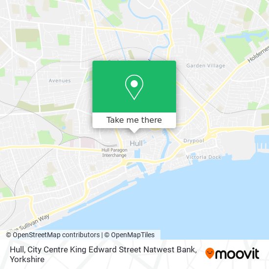 Hull, City Centre King Edward Street Natwest Bank map