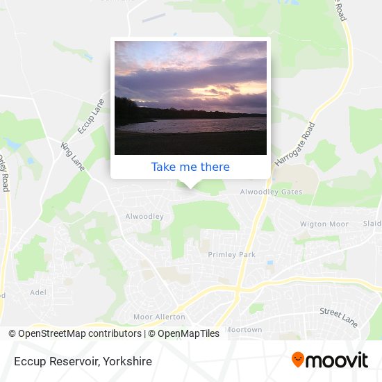 Eccup Reservoir map