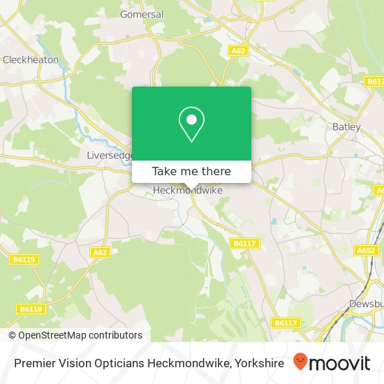 Premier Vision Opticians Heckmondwike, 66 Market Place Heckmondwike Heckmondwike WF16 0HX map