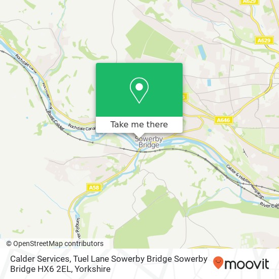 Calder Services, Tuel Lane Sowerby Bridge Sowerby Bridge HX6 2EL map