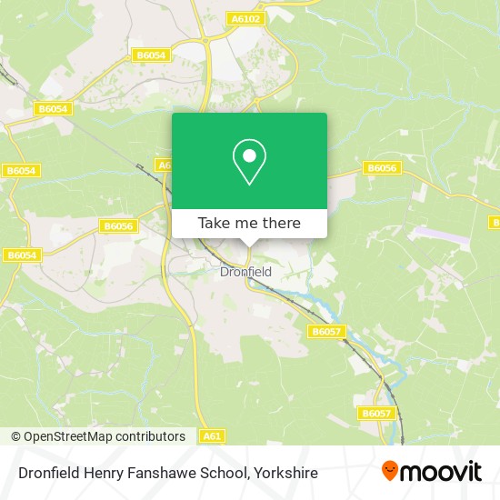Dronfield Henry Fanshawe School map