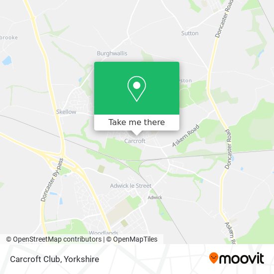 Carcroft Club map