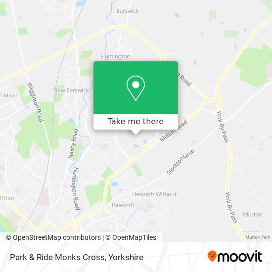 Park & Ride Monks Cross map