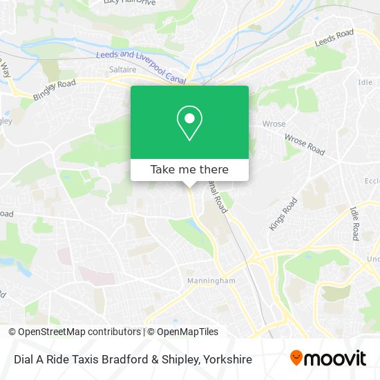 Dial A Ride Taxis Bradford & Shipley map