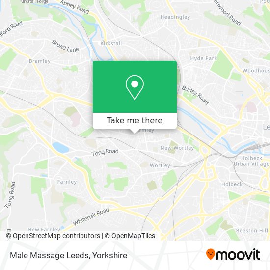 Male Massage Leeds map