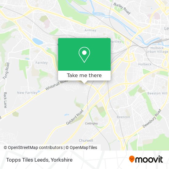 Topps Tiles Leeds map