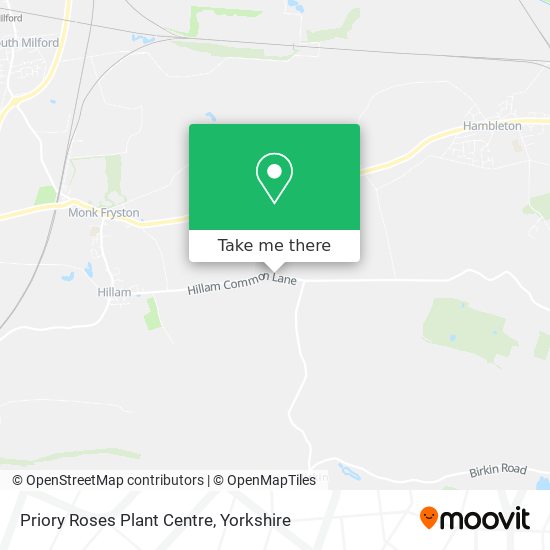 Priory Roses Plant Centre map