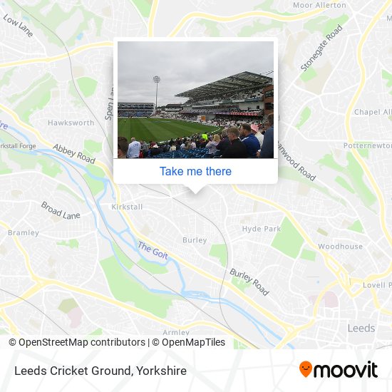 Leeds Cricket Ground map