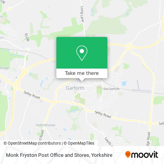 Monk Fryston Post Office and Stores map