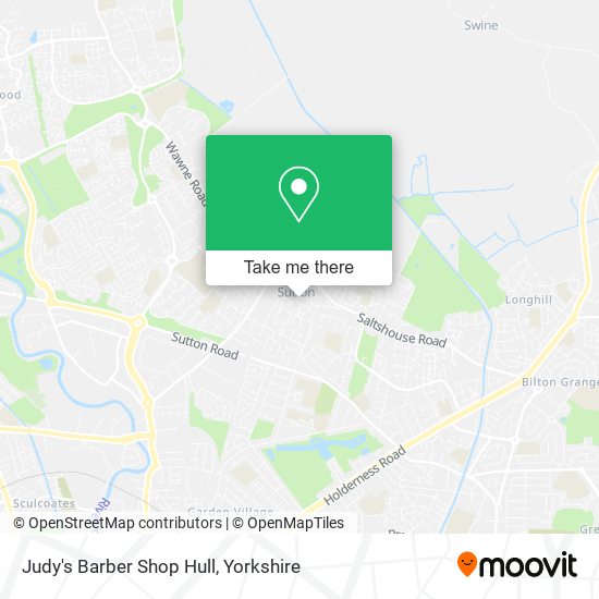 Judy's Barber Shop Hull map