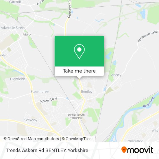 Trends Askern Rd BENTLEY map