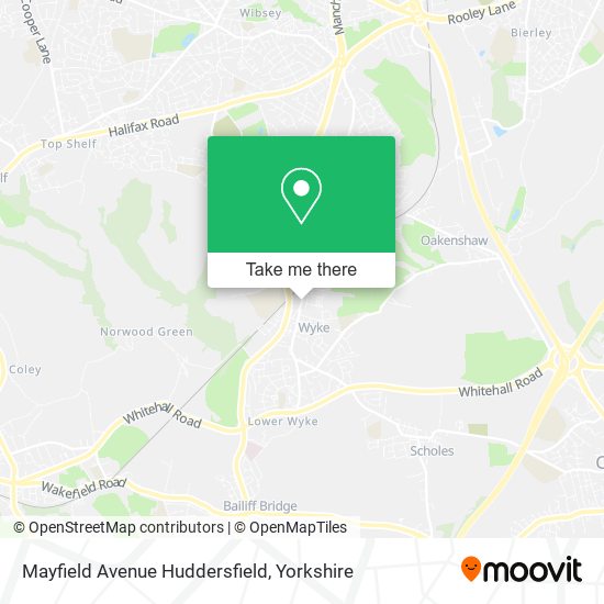 Mayfield Avenue Huddersfield map