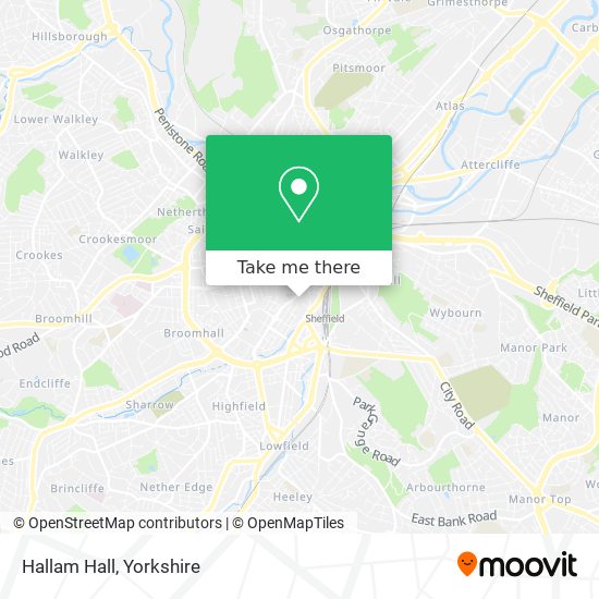 Hallam Hall map