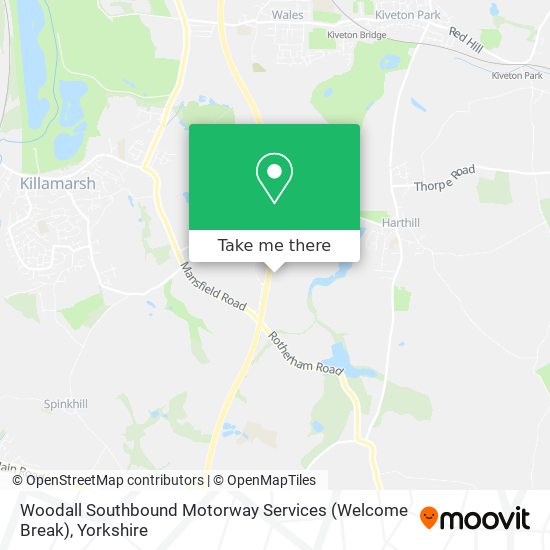 Woodall Southbound Motorway Services (Welcome Break) map