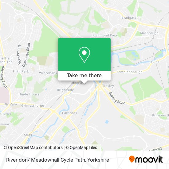 River don/ Meadowhall Cycle Path map