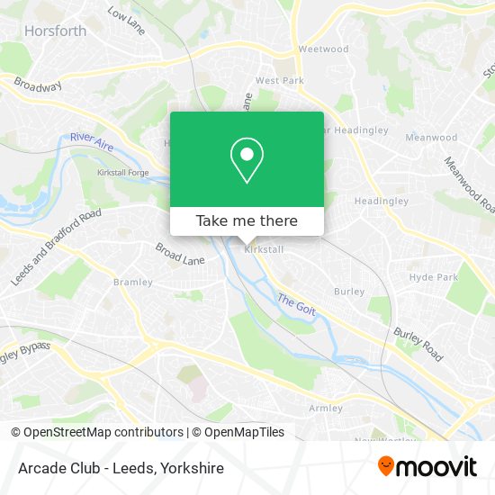 Arcade Club - Leeds map