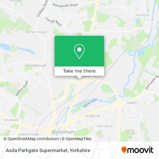 Asda Parkgate Supermarket map