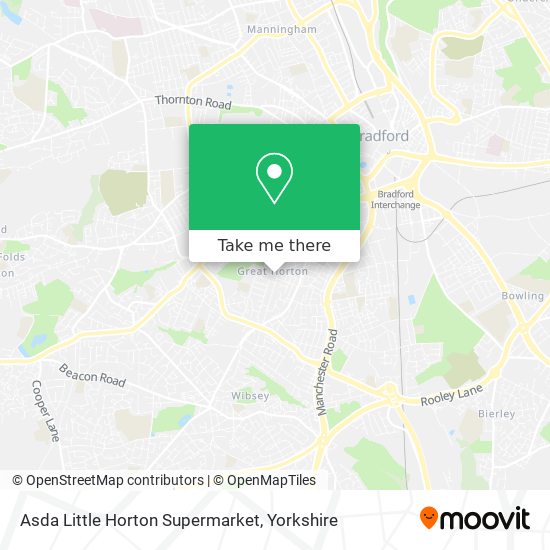 Asda Little Horton Supermarket map