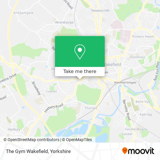 The Gym Wakefield map
