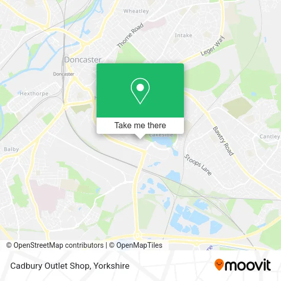 Cadbury Outlet Shop map