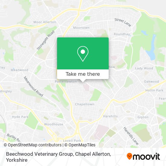 Beechwood Veterinary Group, Chapel Allerton map