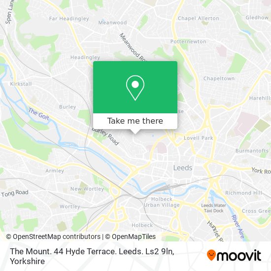 The Mount. 44 Hyde Terrace. Leeds. Ls2 9ln map