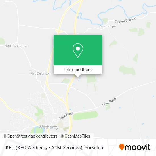 KFC (KFC Wetherby - A1M Services) map