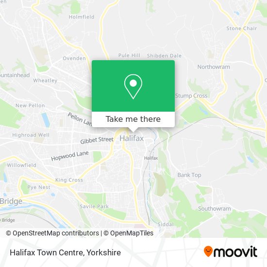 Halifax Town Centre map