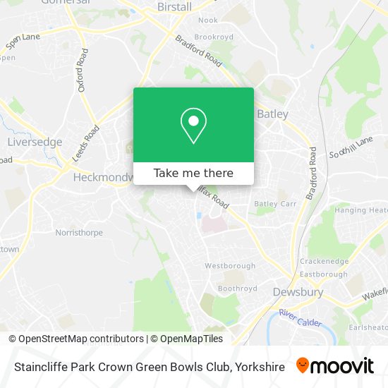 Staincliffe Park Crown Green Bowls Club map