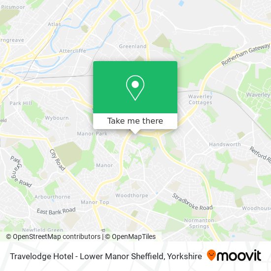 Travelodge Hotel - Lower Manor Sheffield map
