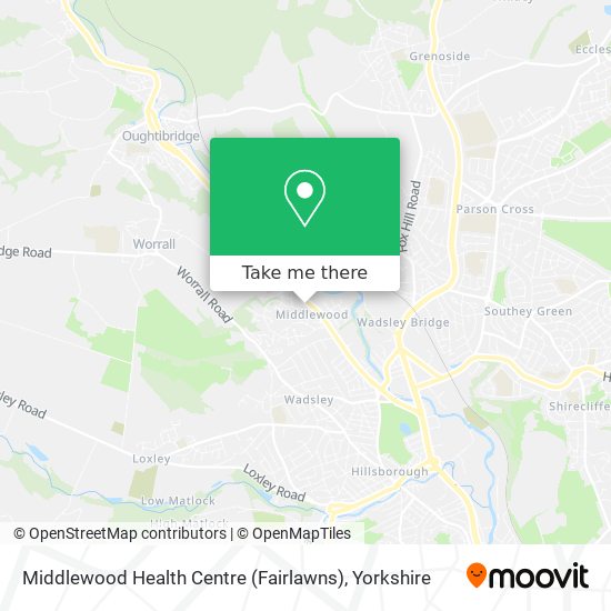 Middlewood Health Centre (Fairlawns) map