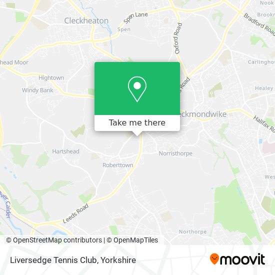 Liversedge Tennis Club map