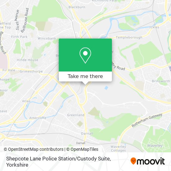 Shepcote Lane Police Station / Custody Suite map