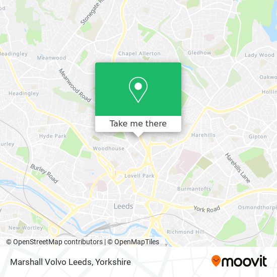 Marshall Volvo Leeds map