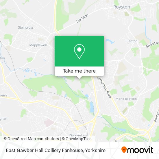 East Gawber Hall Colliery Fanhouse map