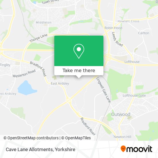 Cave Lane Allotments map