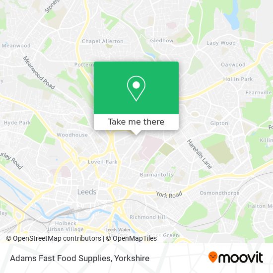 Adams Fast Food Supplies map