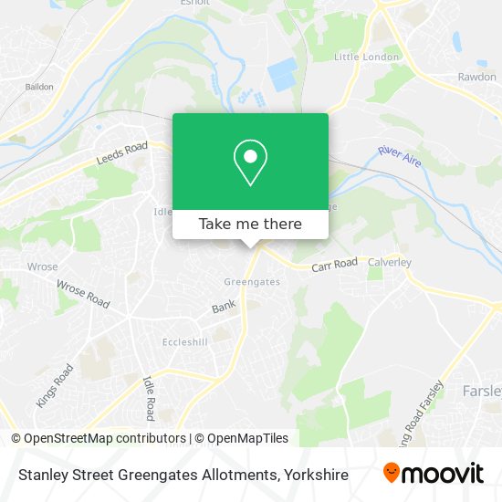 Stanley Street Greengates Allotments map