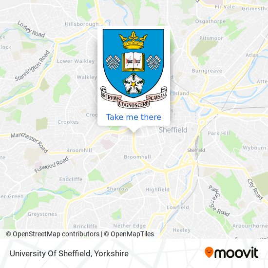 University Of Sheffield map