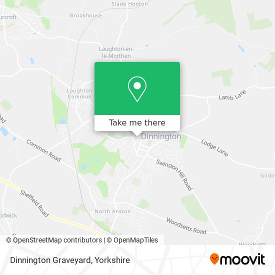 Dinnington Graveyard map