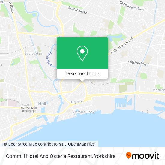 Cornmill Hotel And Osteria Restaurant map