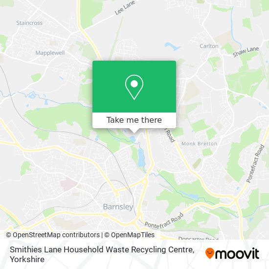 Smithies Lane Household Waste Recycling Centre map