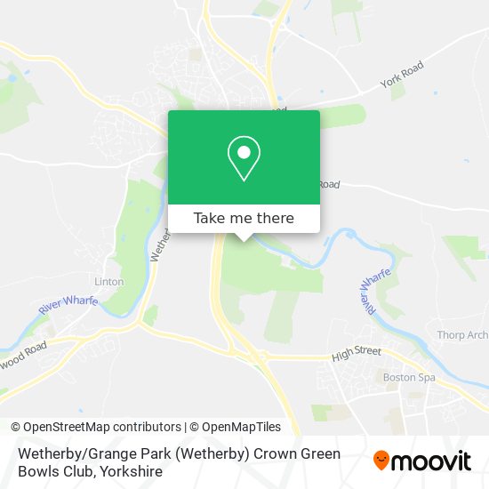 Wetherby / Grange Park (Wetherby) Crown Green Bowls Club map