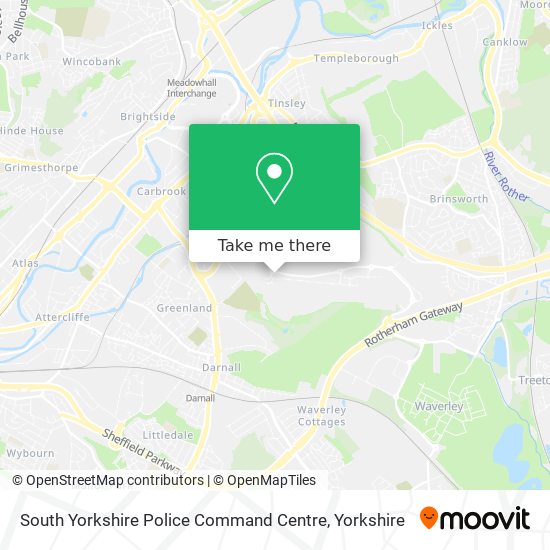 South Yorkshire Police Command Centre map